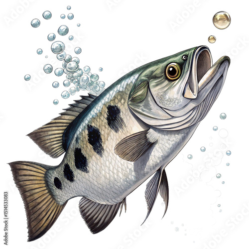 Barramundi Leaping Fish