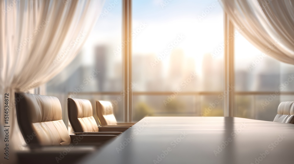 Fototapeta premium Blurred background of a luxury boardroom