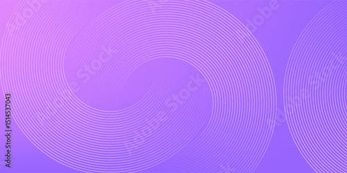 Abstract circle lines on pink and purple background. Geometric stripe line art design for poster, brochure, cover, website, header, web banner, presentation.