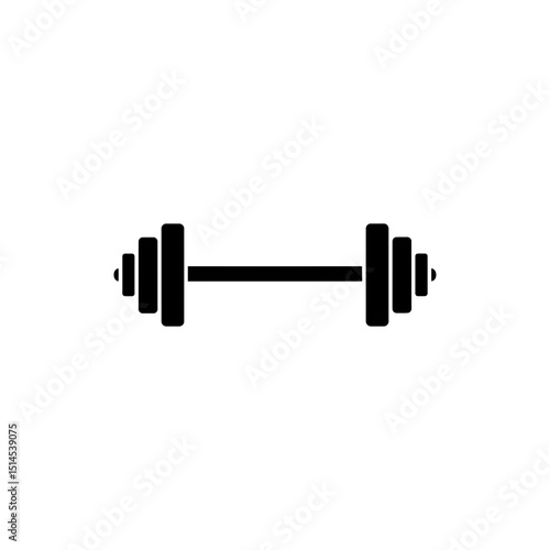 Barbell for school gym exercise equipment on white background