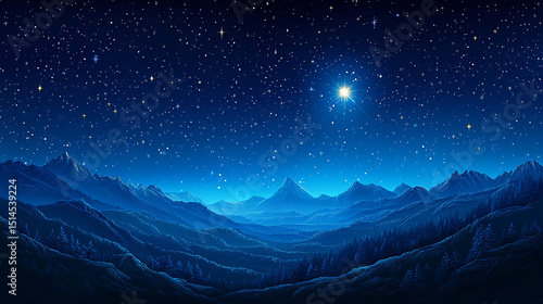 winter landscape with mountains