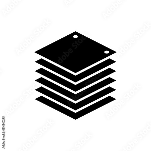 Layers with chip center illustrating technology stack and integrated circuits