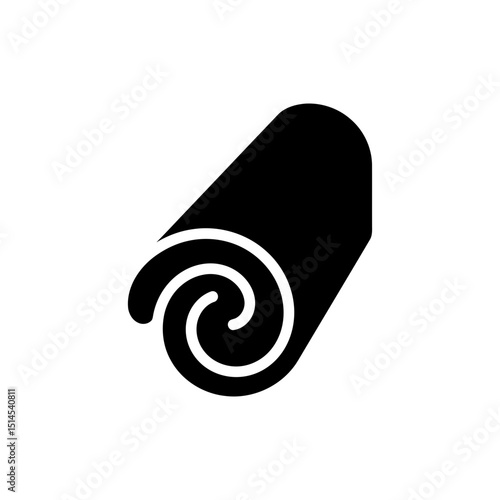 Curled cinnamon stick isolated on white background close-up