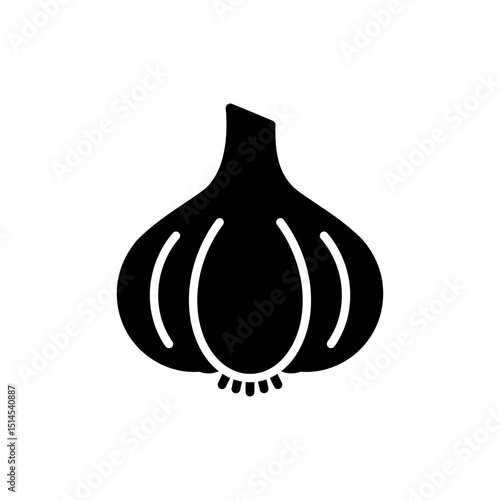 Whole Garlic Bulb with Outlined Cloves Ready for Cooking