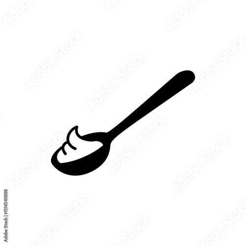 Swirl of Golden Ghee on Spoon Close Up Dairy Product