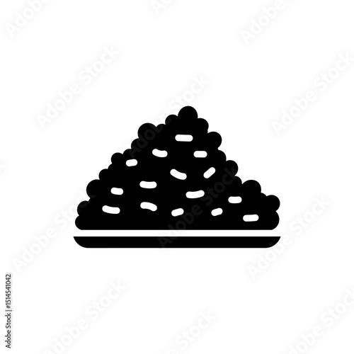 Close-up of minced mushroom texture isolated on white background