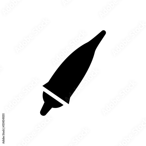Fresh Okra with Pointed Tip on White Background