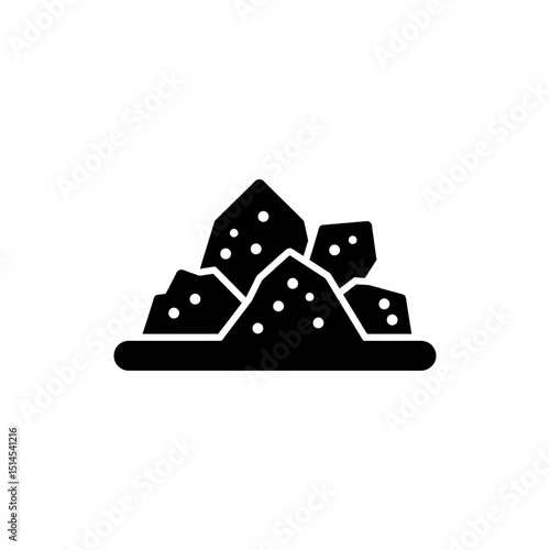 Grouped salt crystals isolated on white background close-up