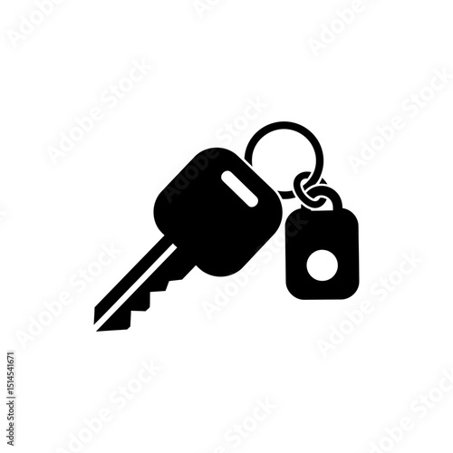 Car keys with attached keyring symbolizing vehicle access and security