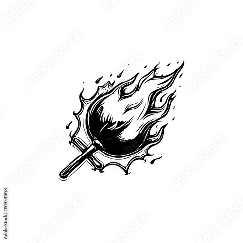 Flaming Cross Illustration: A Symbol of Passion, Faith, and Powerful Imagery