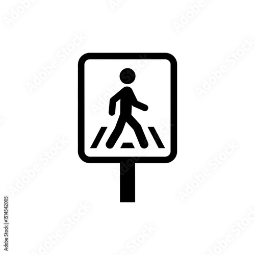 Pedestrian Zone Sign Board for Traffic Safety and Urban Walking Areas