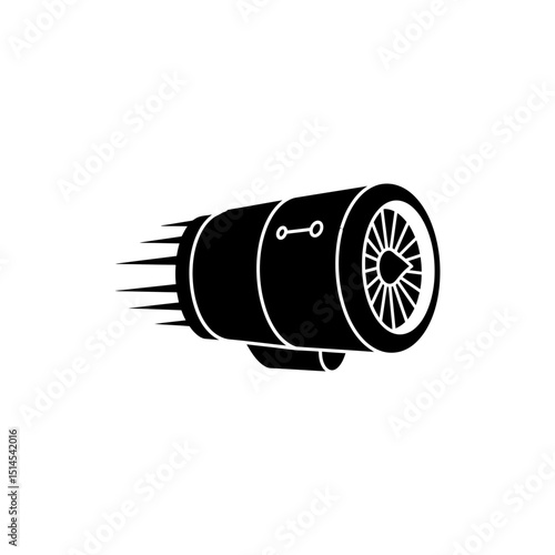 Airplane engine exposed mid-flight showing mechanical details