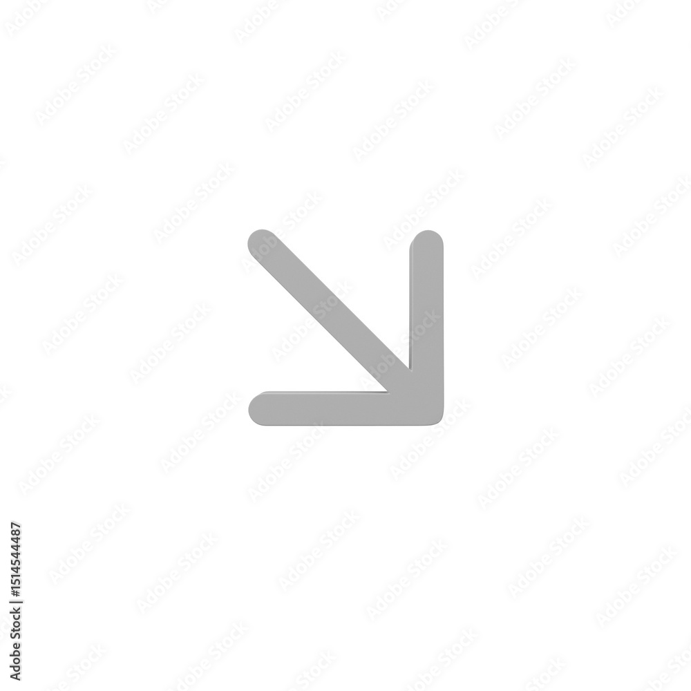 Black 3d arrow pointing down left minimalist icon design element Black 3d arrow pointing down left minimalist icon design element