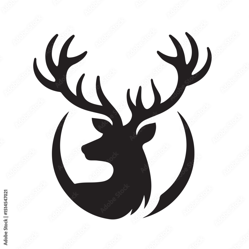 Fototapeta premium deer silhouette vector illustration