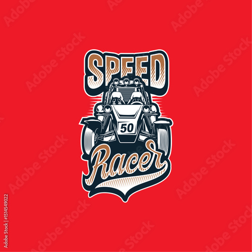 Speed Racer Buggy Illustration.