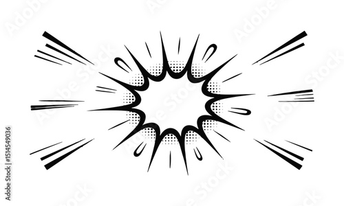 cartoon expression elements, variety of black dynamic lines, accent marks, motion streaks, impact bursts, swirl lines, spark symbols, easily editable.