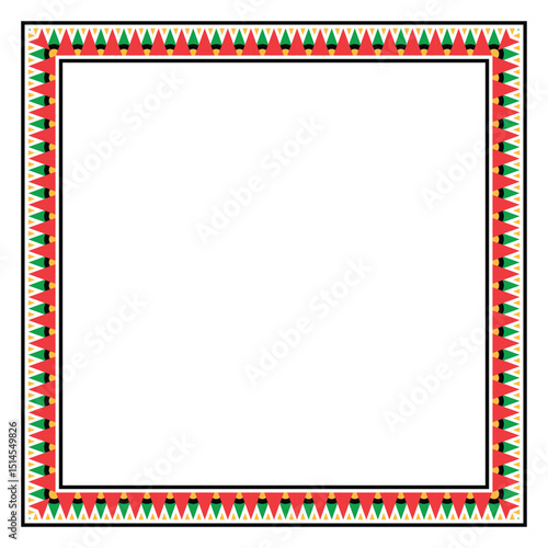 Kwanzaa Design Geometric Tribal Frame