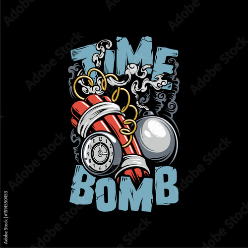 Time Bomb Dynamite Illustration.