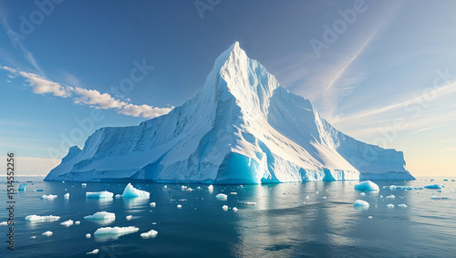 Wallpaper Mural Majestic iceberg floating in polar ocean waters, a symbol of global warming and climate change Torontodigital.ca