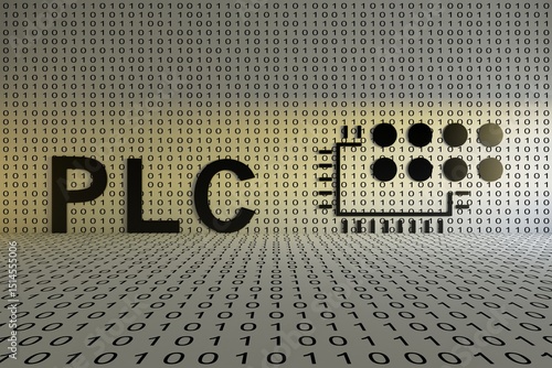 PLC concept text sunlight 3D illustration