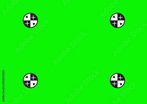 Green Screen Vfx Motion Tracking Markers Stock Photo