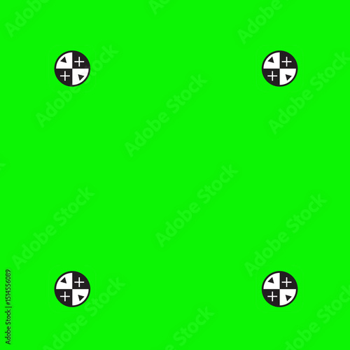 Green Screen Vfx Motion Tracking Markers Stock Photo