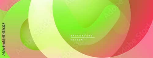 Abstract background. Smooth gradients blend green, yellow, red hues. Minimalist design evokes fluidity, modern aesthetic.