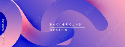 Abstract fluid shapes, vibrant purple hues, smooth gradients. Modern design element for backgrounds, presentations.