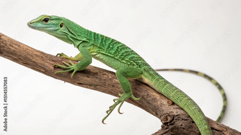 Fototapeta premium Emerald Tree Monitor on studio background