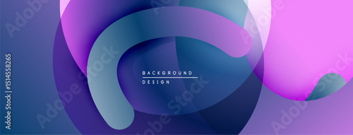 Abstract fluid shapes, purple hues dominate. Modern design, smooth gradients create dynamic visual effect. Background texture appears layered.