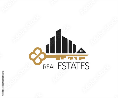 Unlock the Dream: A symbol of real estate and home ownership, showcasing a stylized key paired with a cityscape to represent new beginnings. 