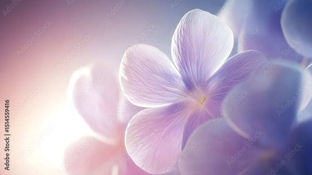 Fototapeta premium Closeup Pastel Purple Flower Blossom Macro Photography