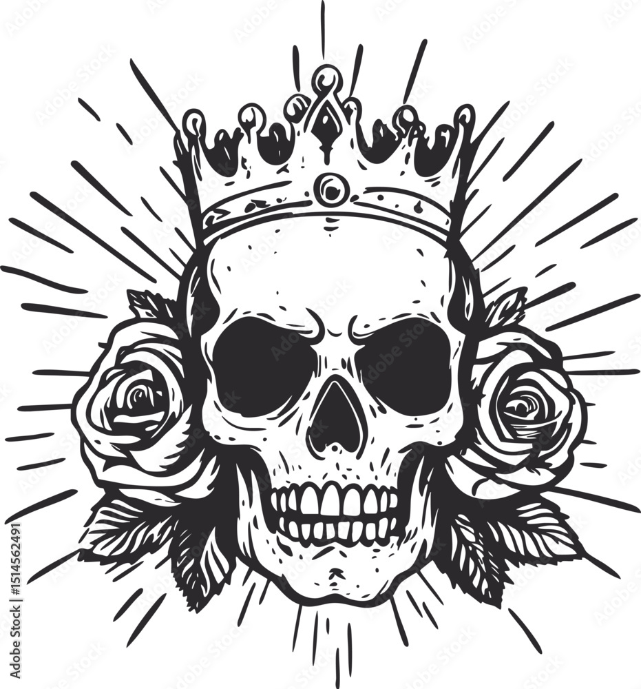 Obraz premium skull vector illustration