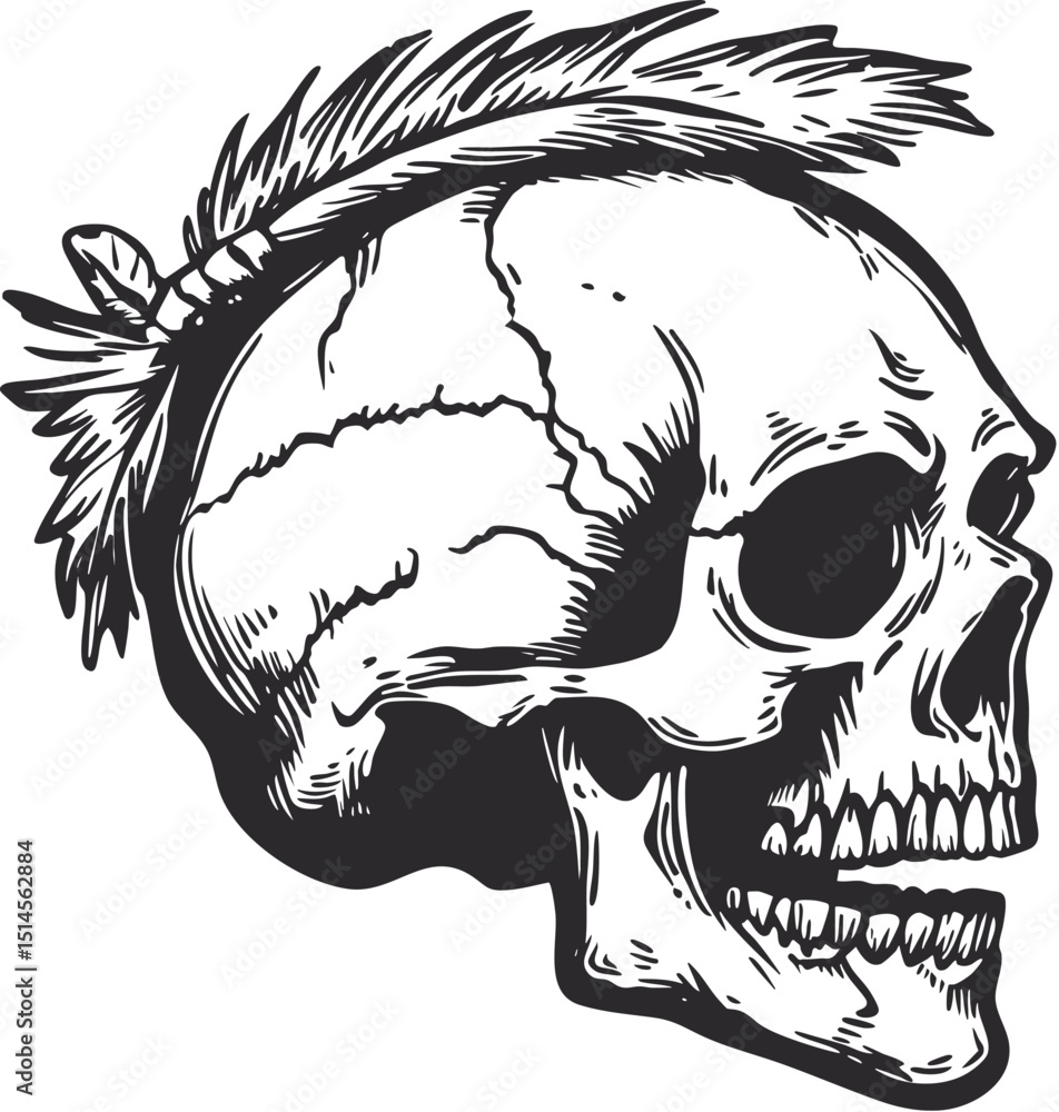 Fototapeta premium skull vector illustration