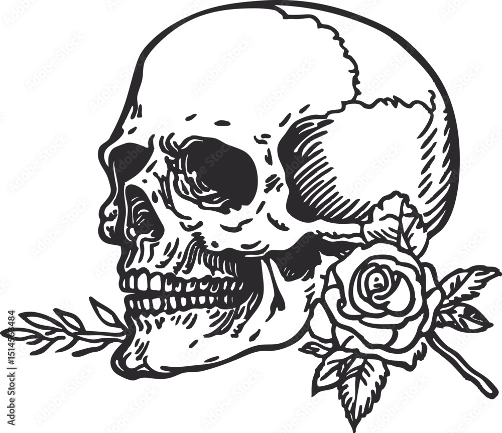 Fototapeta premium skull vector illustration