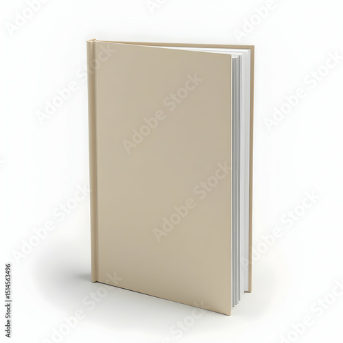 Standing Book with Open Pages in Neutral Cover