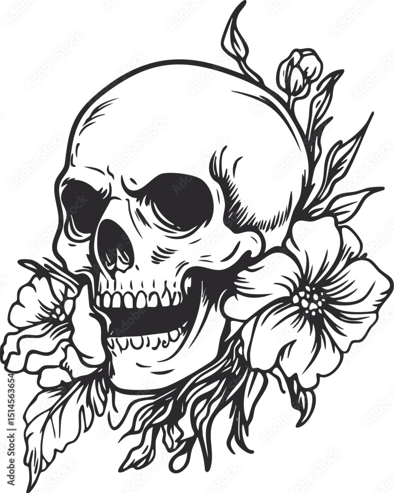 Obraz premium skull vector illustration