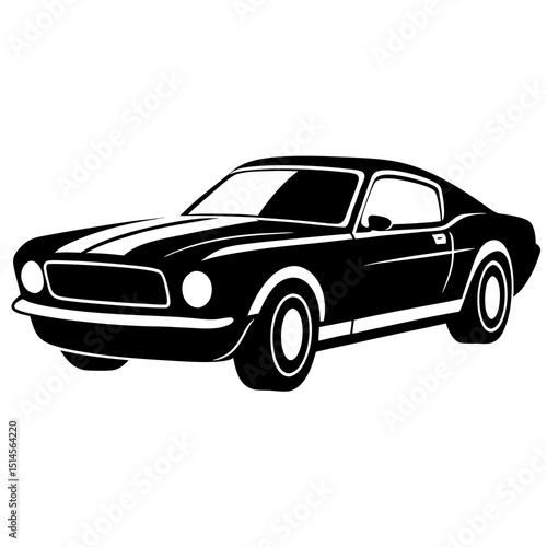 black car isolated on white