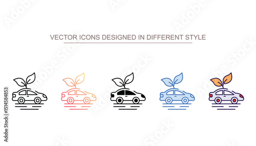 Eco Car icon design with white background stock illustration