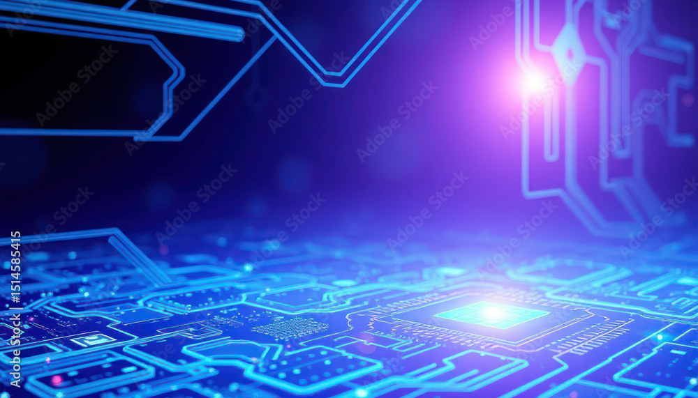 Fototapeta premium Abstract Circuit Board, Technology, Digital, and Innovation