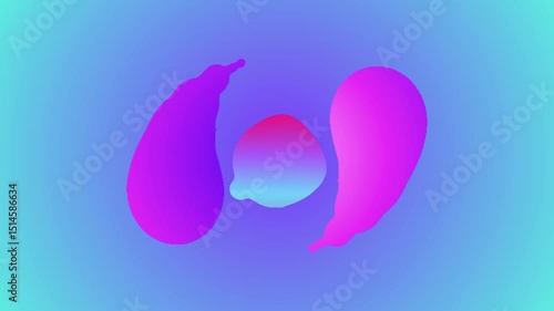 Abstract gradient background with soft, organic shapes in a vibrant symphony of teal, blue, and magenta. Ideal for modern, ethereal, and playful designs or children's media.