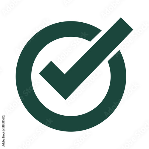 Green Tick Vector Icon