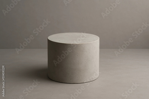 Isolated white podium with grey background