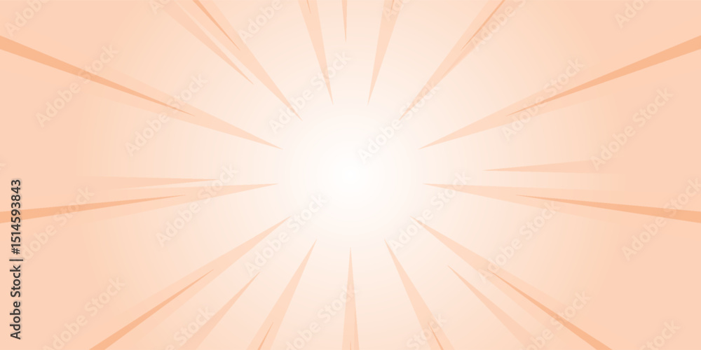 Obraz premium Light salmon red sunburst pattern background. Abstract sun rays flare background. Bright comic sunburst effect background for templates, sales banners, events, ads, web, and much more.