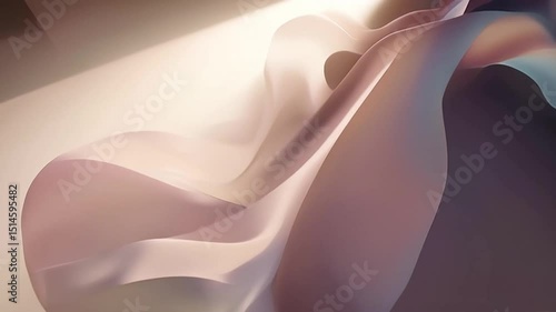 Wallpaper Mural minimalist fashion runway set against a clean, vector-style background. A glowing spotlight illuminates the center, casting long, dramatic shadows Torontodigital.ca