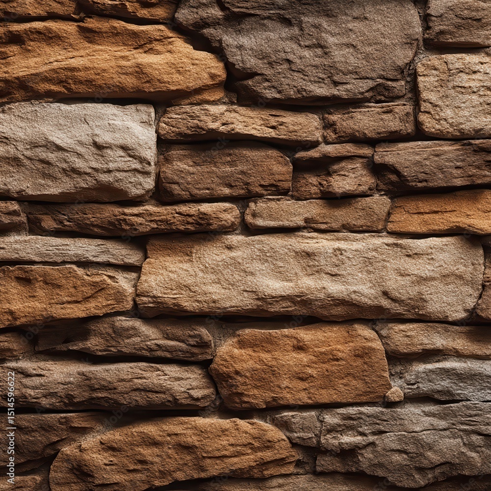 Fototapeta premium Stone wall. Light brown rock texture. Stone grunge backdrop. Rocky texture background with copy space for design. Web banner. Wide. Panoramic.