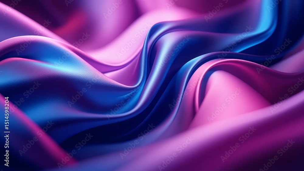 Obraz premium Abstract Swirling Silk Fabric Texture Vibrant Purple, Pink, and Blue Hues
