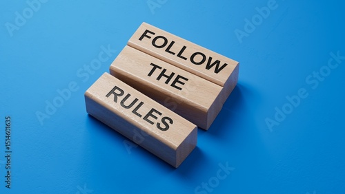 Bilde på lerret Follow the rules symbol