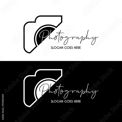 Camera Icon Vector Illustration – Photography and Videography Logo Design
