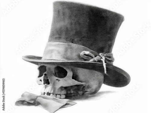 A whimsical top hat with a ...